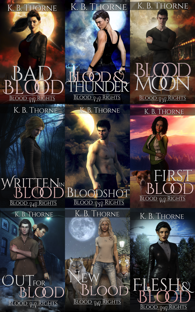 This image contains all nine of the Blood Rights book covers.